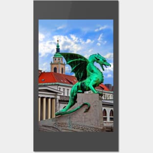 Dragon Bridge, Ljubljana, Slovenia Posters and Art